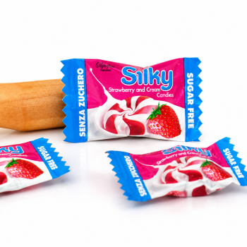 Καραμέλες Χωρίς Ζάχαρη Silky Φράουλα