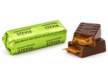 Σοκολάτα υγείας με γέμιση gianduia χωρίς προσθήκη ζάχαρης, με Stevia (φυσικό γλυκαντικό).